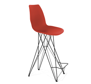 Барный стул SHT-ST29/S66 (красный ral 3020/черный муар) в Элисте - предосмотр