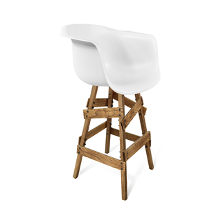 Барный стул SHT-ST31/S81 (белый/брашированный коричневый) в Элисте