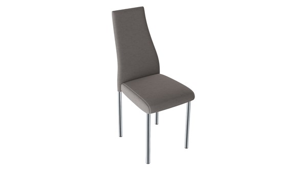 Обеденный стул Клэр (Хром/рогожка коричневая) в Элисте - изображение