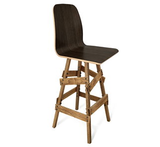 Барный стул SHT-ST10-1/S81 (венге/брашированный коричневый) в Элисте