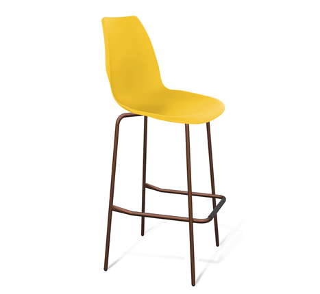 Барный стул SHT-ST29/S29 (желтый ral 1021/медный металлик) в Элисте - изображение