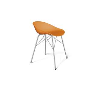 Обеденный стул SHT-ST19/S64 (оранжевый/хром лак) в Элисте
