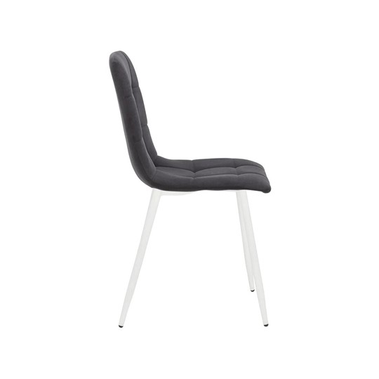 Обеденный стул Leset Скай (Металл белый/велюр графит) в Элисте - изображение 2