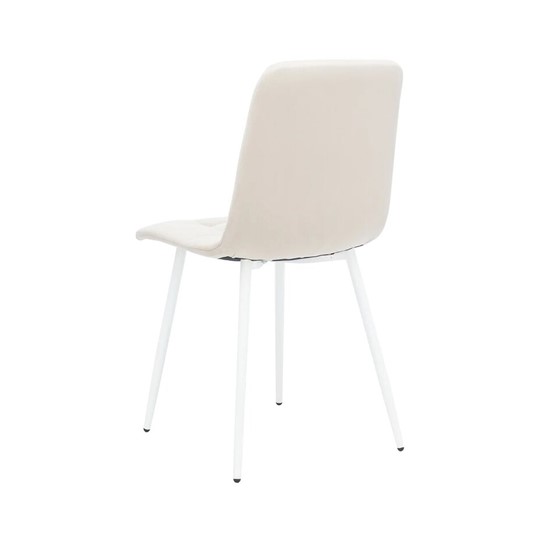 Обеденный стул Leset Скай (Металл белый/велюр песок) в Элисте - изображение 3
