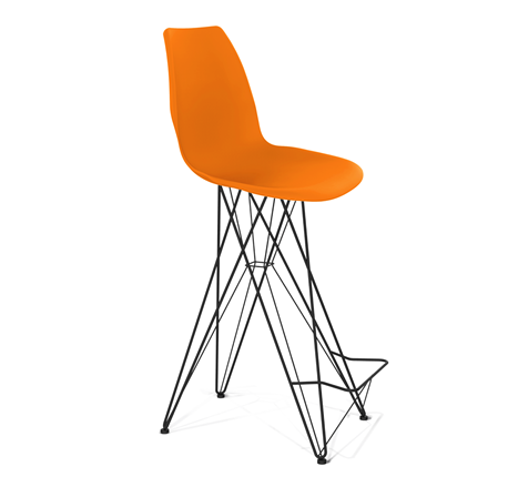 Барный стул SHT-ST29/S66 (оранжевый ral2003/черный муар) в Элисте - изображение