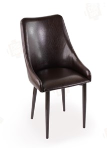 Обеденный стул Хэнк каркас металл коричневый, экокожа аттика шоколад в Элисте