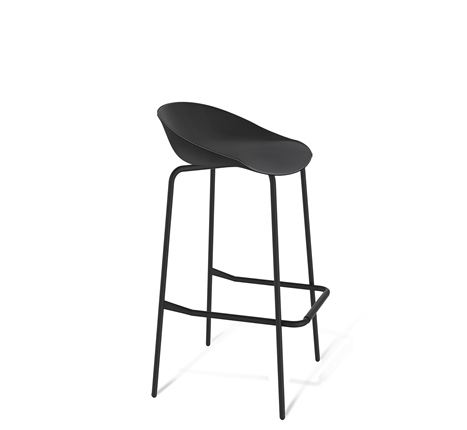 Барный стул SHT-ST19/S29 (черный/черный муар) в Элисте - изображение
