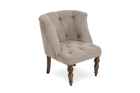 Кресло на ножках Бриджит бежевый ножки коричневые в Элисте - изображение