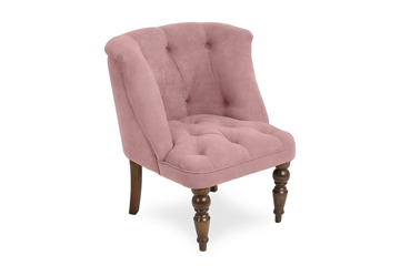 Кресло на ножках Бриджит розовый ножки коричневые в Элисте - предосмотр
