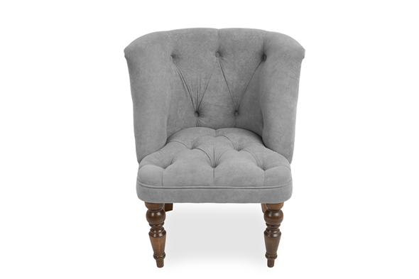 Кресло на ножках Бриджит серый ножки коричневые в Элисте - изображение