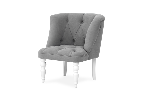 Мягкое кресло Бриджит серый ножки белые в Элисте - изображение