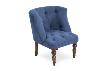 Кресло на ножках Бриджит синий ножки коричневые в Элисте - предосмотр 1