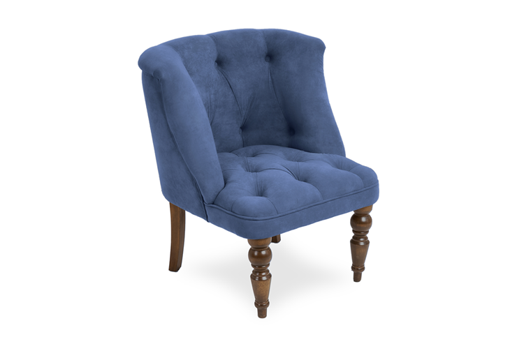 Кресло на ножках Бриджит синий ножки коричневые в Элисте - изображение 1