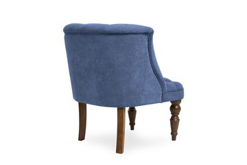 Кресло на ножках Бриджит синий ножки коричневые в Элисте - предосмотр 3
