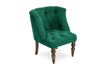 Кресло на ножках Бриджит зеленый ножки коричневые в Элисте