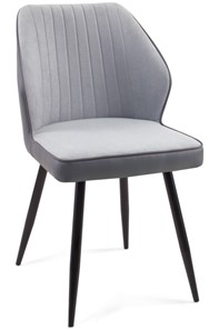 Обеденный стул 222 v08 серый, ножки черные в Элисте