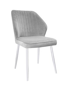 Обеденный стул 222 v08 светло-серый, ножки белые в Элисте