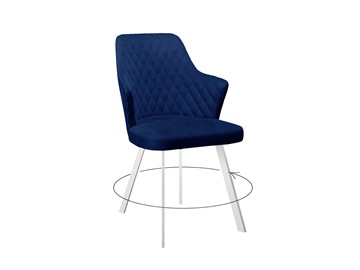 Кухонный стул 245 Поворотный синий/белый в Элисте - предосмотр