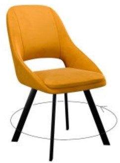 Обеденный стул 247 Поворотный  апельсин/черный в Элисте - изображение