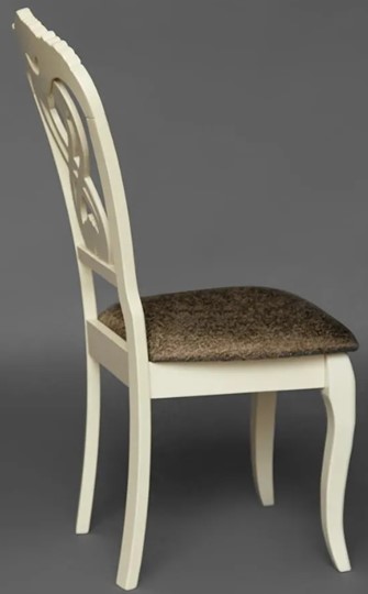 Кухонный стул Андромеда, дерево гевея 47х55х107 Ivory white/ткань коричневая S 168-7 (2 шт) арт.12896 в Элисте - изображение 7