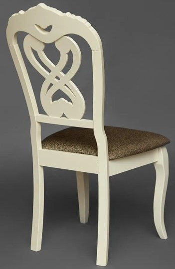 Кухонный стул Андромеда, дерево гевея 47х55х107 Ivory white/ткань коричневая S 168-7 (2 шт) арт.12896 в Элисте - изображение 8
