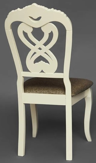 Кухонный стул Андромеда, дерево гевея 47х55х107 Ivory white/ткань коричневая S 168-7 (2 шт) арт.12896 в Элисте - изображение 9