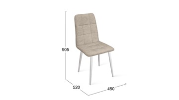 Обеденный стул Аспен К1С (Белый матовый/Микровелюр Duna Brilliant) в Элисте - предосмотр 5