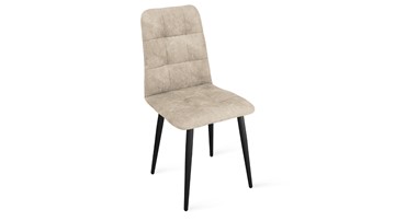 Обеденный стул Аспен К1С (Черный муар/Микровелюр Wellmart Dark Beige) в Элисте