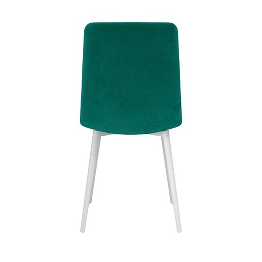 Обеденный стул Белла, велюр тенерифе изумруд/Цвет металл белый в Элисте - изображение 3