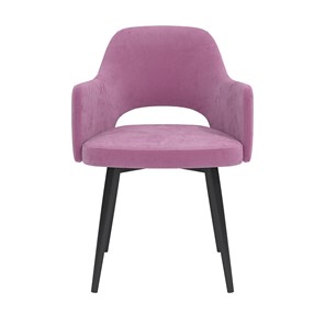 Кухонный стул Берта, велюр тенерифе розовый/Цвет металл черный в Элисте - предосмотр 1