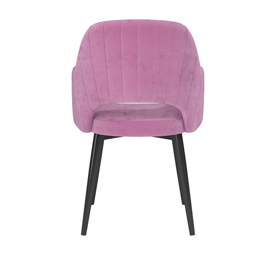 Кухонный стул Берта, велюр тенерифе розовый/Цвет металл черный в Элисте - изображение 3