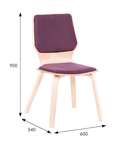 Обеденный стул Бертран (лиловый, береза белая) в Элисте - изображение 3