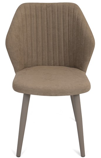 Обеденный стул Бьянка, ноги мокко круглые XXL (R38)/велюр T170 Бежевый в Элисте - изображение 1