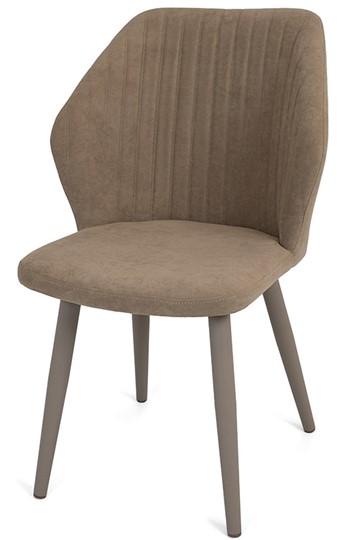 Обеденный стул Бьянка, ноги мокко круглые XXL (R38)/велюр T170 Бежевый в Элисте - изображение 2