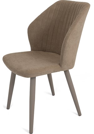 Обеденный стул Бьянка, ноги мокко круглые XXL (R38)/велюр T170 Бежевый в Элисте - изображение