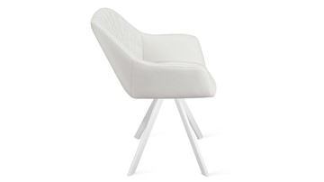Обеденный стул Дастин К2 (Белый матовый/Кож.зам Polo White) в Элисте - предосмотр 1