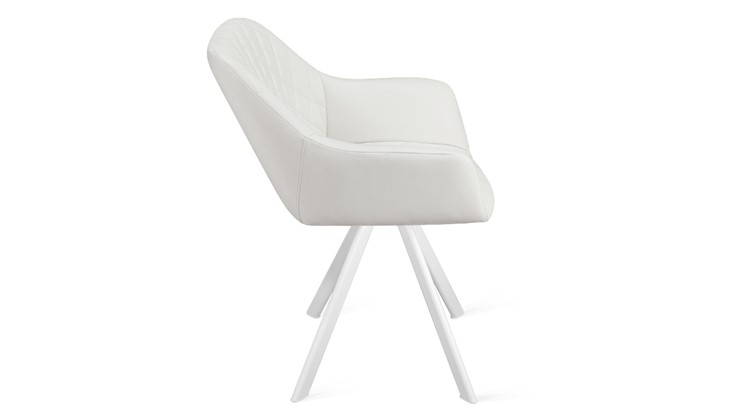 Обеденный стул Дастин К2 (Белый матовый/Кож.зам Polo White) в Элисте - изображение 1