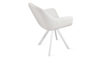 Обеденный стул Дастин К2 (Белый матовый/Кож.зам Polo White) в Элисте - предосмотр 2