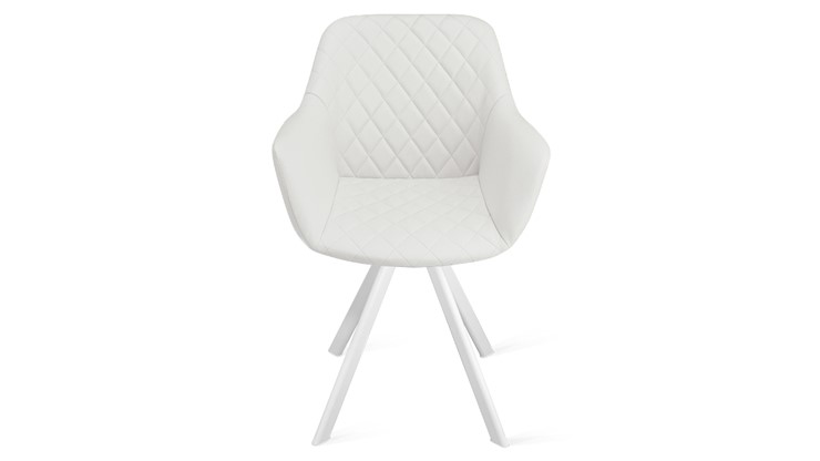 Обеденный стул Дастин К2 (Белый матовый/Кож.зам Polo White) в Элисте - изображение 3