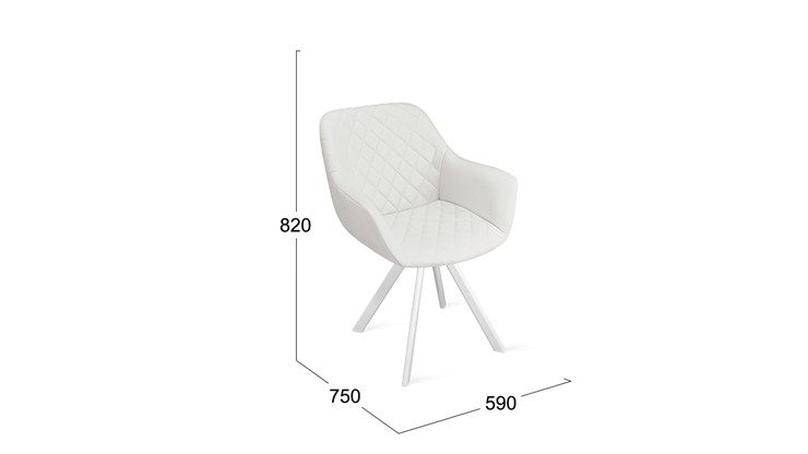 Обеденный стул Дастин К2 (Белый матовый/Кож.зам Polo White) в Элисте - изображение 5