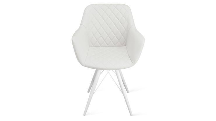 Обеденный стул Дастин К3 (Белый матовый/Кож.зам Polo White) в Элисте - изображение 3