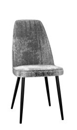 Мягкий стул DikLine 326 микровелюр M13 светло-серый, ножки черные в Элисте