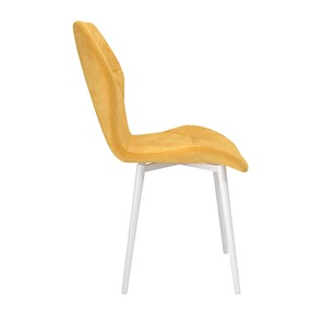 Обеденный стул Дора, велюр тенерифе куркума/Цвет металл белый в Элисте - предосмотр 2