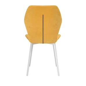 Обеденный стул Дора, велюр тенерифе куркума/Цвет металл белый в Элисте - предосмотр 3