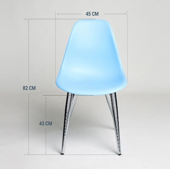 Кухонный стул DSL 110 Milan Chrom (голубой) в Элисте - изображение 1