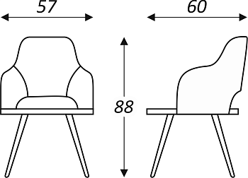 Стул Эспрессо-2, ноги черные круглые XL (R32)/велюр T177 Графит в Элисте - изображение 6