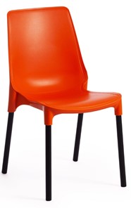 Стул обеденный GENIUS (mod 75) 46x56x84 оранжевый/черные ножки арт.19670 в Элисте