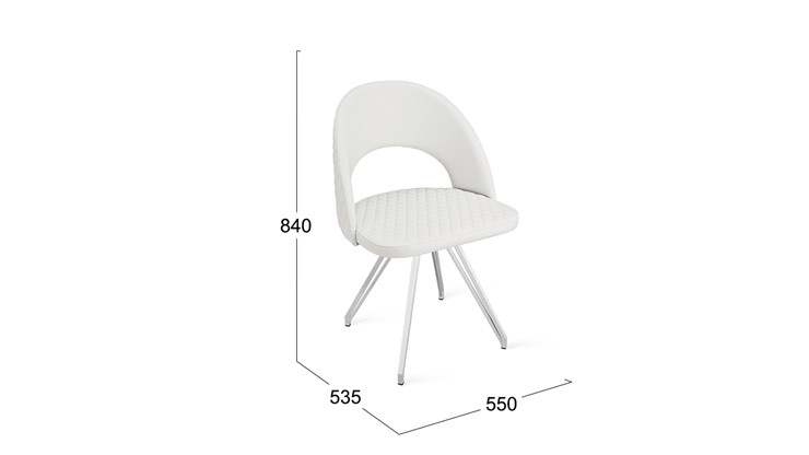 Обеденный стул Гэтсби К4 (Белый матовый/Кож.зам Polo White) в Элисте - изображение 5