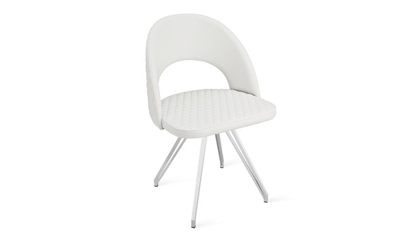 Обеденный стул Гэтсби К4 (Белый матовый/Кож.зам Polo White) в Элисте - изображение