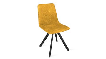 Обеденный стул Хьюго К2 (Черный муар/Микровелюр Wellmart Yellow) в Элисте